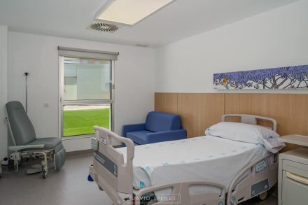 Habitación en la Unidad de Trasplantes en Instituto Oncológico Gregorio Marañón Madrid